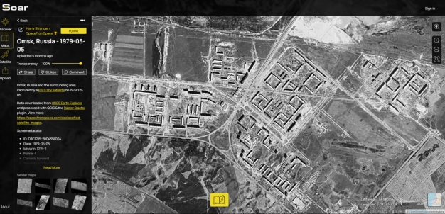 Новая краеведческая находка — шпионский спутниковый снимок Омска 1979 года