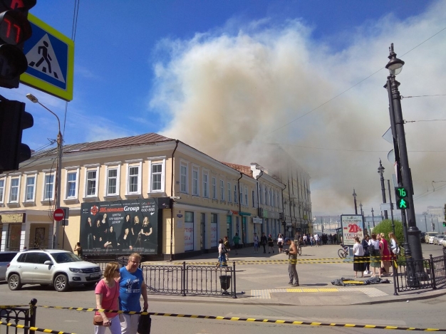 В центре Омска горит памятник культуры