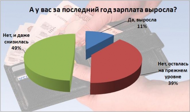 Зарплата половины участников опроса «ВОмске» за последний год снизилась 