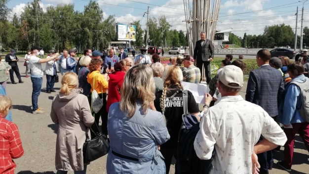 Омичи провели несогласованную акцию против обязательной вакцинации