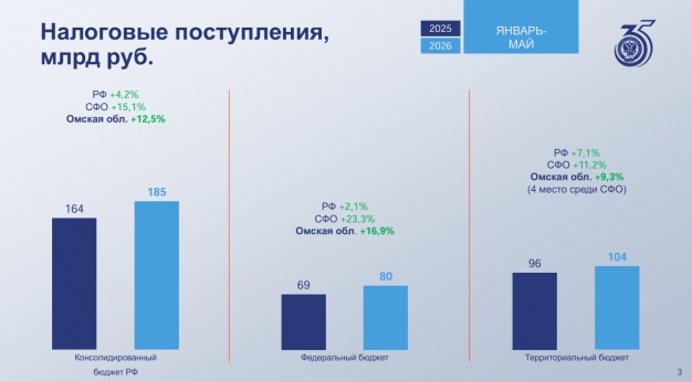 ТОП-10 налогоплательщиков за 5 месяцев в Омской области