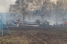 ЧП в Черлакском районе: подожгли свалку — спалили 95 га леса и детский лагерь