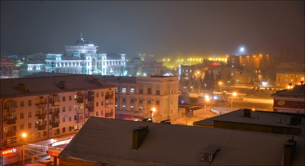 Зимний вечерний Омск. 